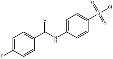 4-(4-Fluorobenzamido)benzene-1-sulfonyl Chloride 구조식 이미지