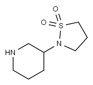Piperidine, 3-(1,1-dioxido-2-isothiazolidinyl)- Structure