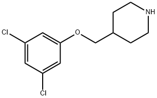 4-(3,5-Dichlorophenoxymethyl)piperidine 구조식 이미지