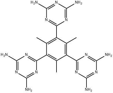 1,3,5-Triazine-2,4-diamine, 6,6',6''-(2,4,6-trimethyl-1,3,5-benzenetriyl)tris- Structure