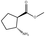 Cyclopentanecarboxylic acid, 2-amino-, methyl ester, (1R,2R)- Structure