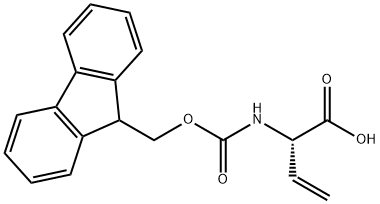 3-Butenoic acid, 2-[[(9 H -fluoren-9-ylmethoxy)carbonyl]amino]-, (2S)- 구조식 이미지