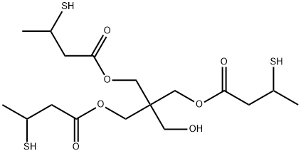 Butanoic acid, 3-mercapto-, 1,1'-[2-(hydroxymethyl)-2-[(3-mercapto-1-oxobutoxy)methyl]-1,3-propanediyl] ester 구조식 이미지