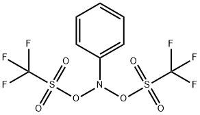 Methanesulfonic acid, 1,1,1-trifluoro-, phenylazanylidene ester Structure