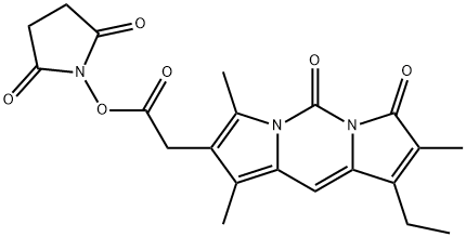 Diazaindacene N-hydroxysuccinimide ester Structure