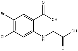 Benzoic acid, 5-bromo-2-[(carboxymethyl)amino]-4-chloro- 구조식 이미지