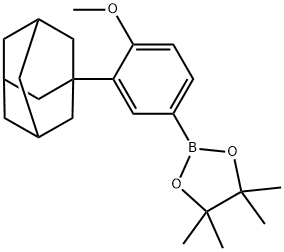 1,3,2-Dioxaborolane, 2-(4-methoxy-3-tricyclo[3.3.1.13,7]dec-1-ylphenyl)-4,4,5,5-tetramethyl- Structure