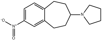 1-(2-NITRO-6,7,8,9-TETRAHYDRO-5H-BENZO[7]ANNULEN-7-YL)PYRROLIDINE Structure