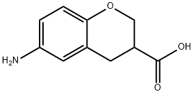 2H-1-Benzopyran-3-carboxylic acid, 6-amino-3,4-dihydro- 구조식 이미지