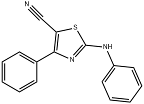 4-phenyl-2-(phenylamino)thiazole-5-carbonitrile 구조식 이미지