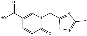 3-Pyridinecarboxylic acid, 1,6-dihydro-1-[(3-methyl-1,2,4-oxadiazol-5-yl)methyl]-6-oxo- Structure