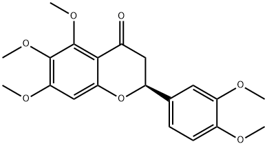 4H-1-Benzopyran-4-one, 2-(3,4-dimethoxyphenyl)-2,3-dihydro-5,6,7-trimethoxy-, (2S)- Structure