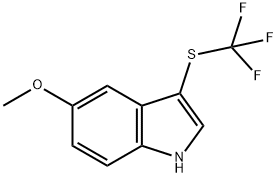 1H-Indole, 5-methoxy-3-[(trifluoromethyl)thio]- Structure