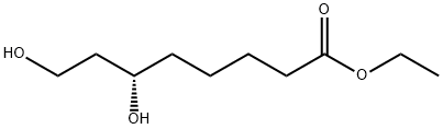 Octanoic acid, 6,8-dihydroxy-, ethyl ester, (6S)- Structure