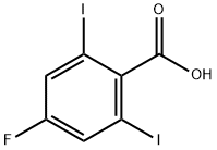 Benzoic acid, 4-fluoro-2,6-diiodo- Structure