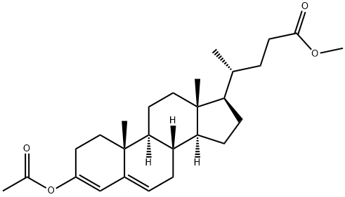 Chola-3,5-dien-24-oic acid, 3-(acetyloxy)-, methyl ester 구조식 이미지