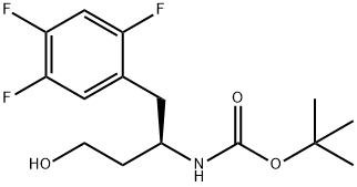 Carbamic acid, N-[(1R)-3-hydroxy-1-[(2,4,5-trifluorophenyl)methyl]propyl]-, 1,1-dimethylethyl ester Structure