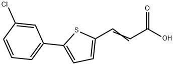 3-[5-(3-Chlorophenyl)thiophen-2-yl]prop-2-enoic Acid 구조식 이미지