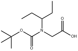 N-Boc-N-(1-ethylpropyl)-glycine Structure