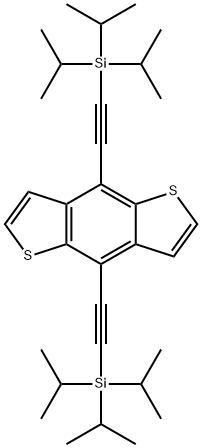 Benzo[1,2-b:4,5-b']dithiophene, 4,8-bis[2-[tris(1-methylethyl)silyl]ethynyl]- Structure