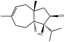 (1alpha,2alpha,3aalpha,8abeta)-(-)-1,2,3,3a,4,7,8,8a-Octahydro-3a,6-dimethyl-1-(1-methylethyl)- 1,2-azulenediol 구조식 이미지