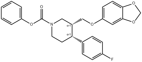 phenyl (3R,4R)-3-((benzo[d][1,3]dioxol-5-yloxy)methyl)-4-(4- fluorophenyl)piperidine-1-carboxylate compound Structure