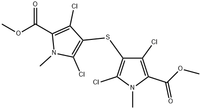 1H-Pyrrole-2-carboxylic acid, 4,4'-thiobis[3,5-dichloro-1-methyl-, dimethyl ester (9CI) 구조식 이미지