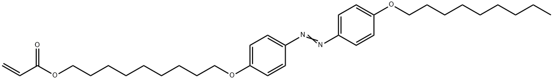 2-Propenoic acid, 9-[4-[2-[4-(nonyloxy)phenyl]diazenyl]phenoxy]nonyl ester 구조식 이미지