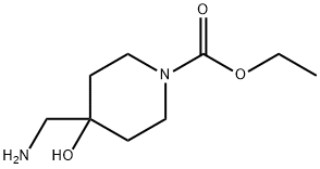 tert-butyl 4-(aminomethyl)-4-hydroxypiperidine-1-carboxylate 구조식 이미지