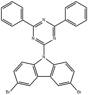 3,6-Dibromo-9-(4,6-diphenyl-1,3,5-triazin-2yl)-9H-carbazol Structure