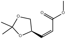 2-Propenoic acid, 3-[(4R)-2,2-dimethyl-1,3-dioxolan-4-yl]-, methyl ester, (2Z)- Structure