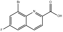 2-Quinolinecarboxylic acid, 8-bromo-6-fluoro- Structure