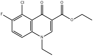 3-Quinolinecarboxylic acid, 5-chloro-1-ethyl-6-fluoro-1,4-dihydro-4-oxo-, ethyl ester Structure