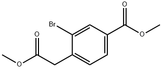 Benzeneacetic acid, 2-bromo-4-(methoxycarbonyl)-, methyl ester Structure