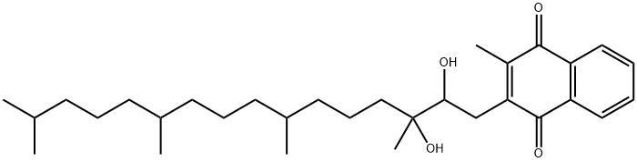 1,4-Naphthalenedione, 2-(2,3-dihydroxy-3,7,11,15-tetramethylhexadecyl)-3-methyl- Structure