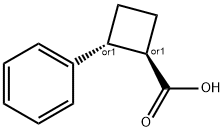 rel-(1R,2R)-2-Phenylcyclobutanecarboxylic acid Structure