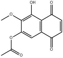 1,4-Naphthalenedione, 7-(acetyloxy)-5-hydroxy-6-methoxy- Structure