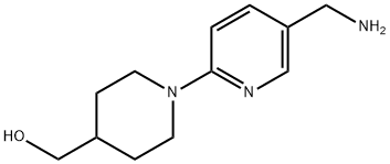 4-Piperidinemethanol, 1-[5-(aminomethyl)-2-pyridinyl]- Structure