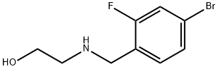 2-{[(4-Bromo-2-fluorophenyl)methyl]amino}ethanol Structure