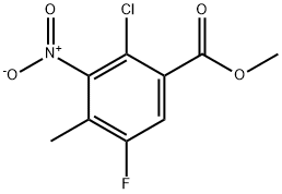 methyl 2-chloro-5-fluoro-4-methyl-3-nitrobenzoate 구조식 이미지