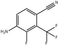 Benzonitrile, 4-amino-3-fluoro-2-(trifluoromethyl)- 구조식 이미지