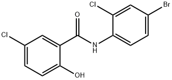 N-(4-bromo-2-chlorophenyl)-5-chloro-2-hydroxybenzamide 구조식 이미지