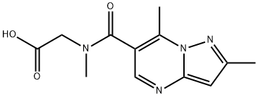 2-(1-{2,7-Dimethylpyrazolo[1,5-a]pyrimidin-6-yl}-N-methylformamido)acetic Acid Structure