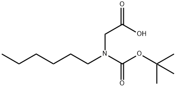 2-{[(tert-butoxy)carbonyl](hexyl)amino}acetic acid Structure