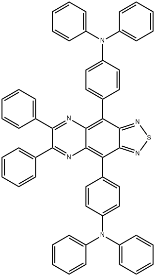 Benzenamine, 4,4'-(6,7-diphenyl[1,2,5]thiadiazolo[3,4-g]quinoxaline-4,9-diyl)bis[N,N-diphenyl- Structure