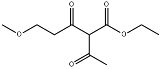 Pentanoic acid, 2-acetyl-5-methoxy-3-oxo-, ethyl ester Structure