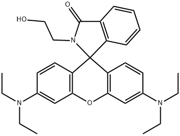 Spiro[1H-isoindole-1,9'-[9H]xanthen]-3(2H)-one, 3',6'-bis(diethylamino)-2-(2-hydroxyethyl)- Structure