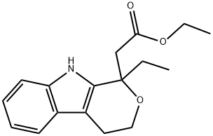 1,3,4,9-Tetrahydro-1-ethyl-pyrano[3,4-b]indole-1-acetic Acid Ethyl Ester 구조식 이미지