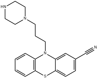 10-[3-(1-Piperazinyl)propyl]-10H-phenothiazine-2-carbonitrile dihydrochloride 구조식 이미지