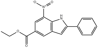 ethyl 7-nitro-2-phenyl-1H-indole-5-carboxylate（WS205157） 구조식 이미지